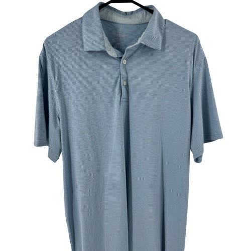 Southern Tide Mens Polo Shirt Blue Stripe Short Sleeve Golf Casual Top Size L - Picture 1 of 7