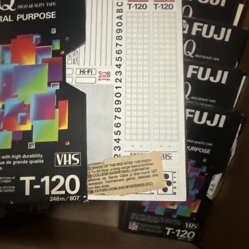 (8) Cintas usadas FUJI VHS en blanco como en blanco Fujifilm Hq 120 HQ uso general NFL - Imagen 14 de 24