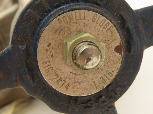 Powell 2474 Stainless Globe Valve 1-1/2" Socket Weld 200 WOG Rising Stem - Picture 2 of 15