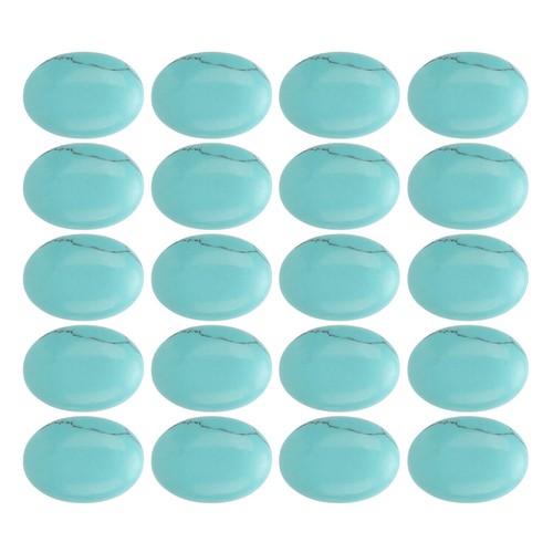 20PCS Natural Oval Flat Back Cabochons 18x13mm Egg Shaped Turquoise For Jewe L2S - Picture 6 of 23