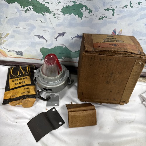 NOS 1957 1958 Pontiac Accessory Under Hood Trouble Light 984964 - Picture 1 of 10