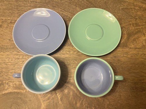 2 sets Vintage Lindt Stymeist Colorways Espresso Demitasse Cups & Saucers - Picture 5 of 7