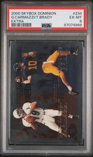 2000 SKYBOX DOMINION EXTRA #234 GIOVANNI CARMAZZI/TOM BRADY ROOKIE RC PSA 6
