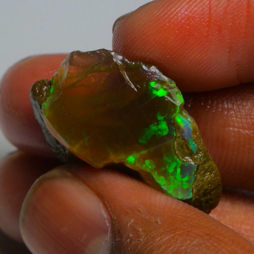 Großer Opal grob 17,80 Karat natürlicher äthiopischer Ölopal roh, Feueropal Edelstein - Bild 9 von 13