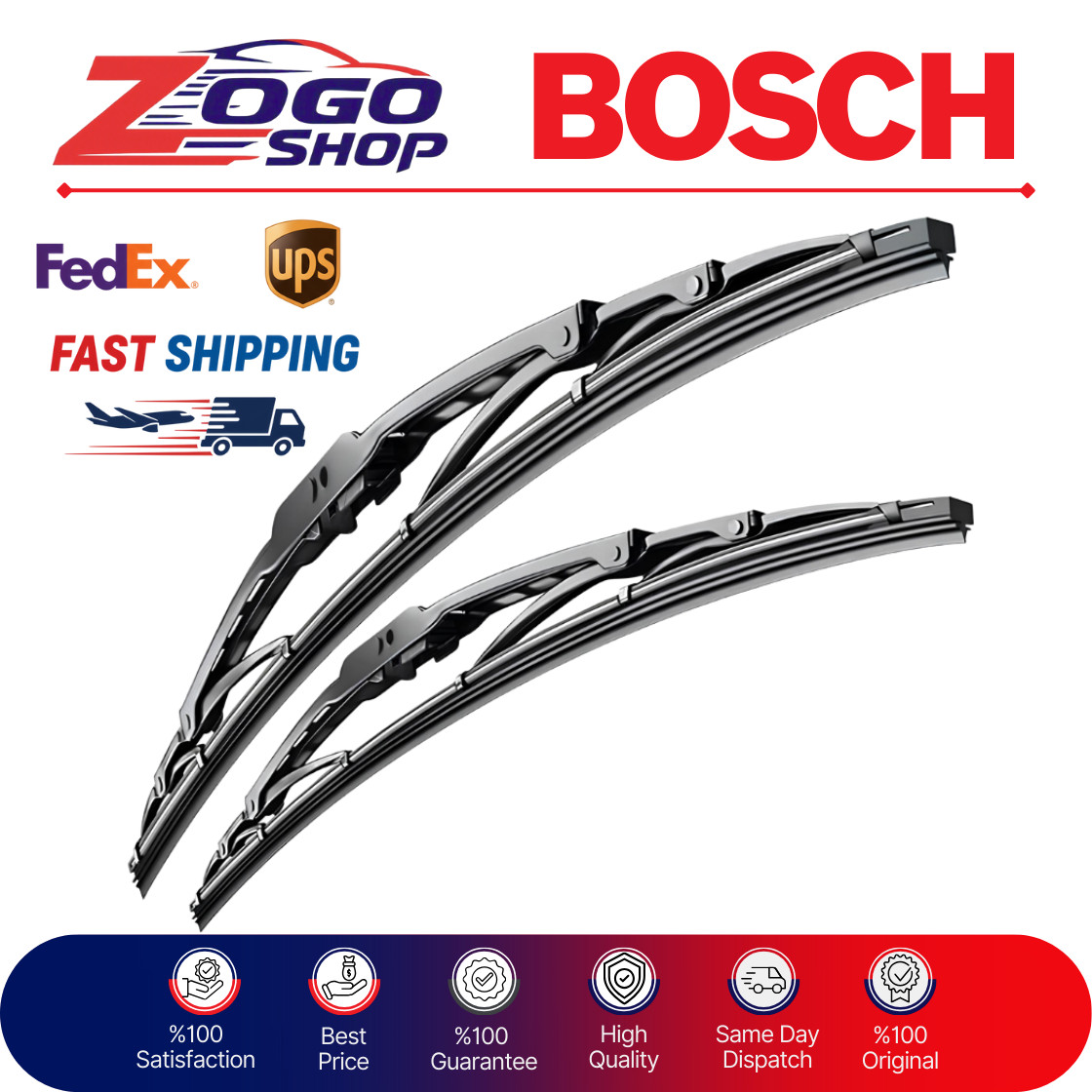 Bosch Direct Connect Front Wiper Blades 22/21 Left and Right SET OF 2