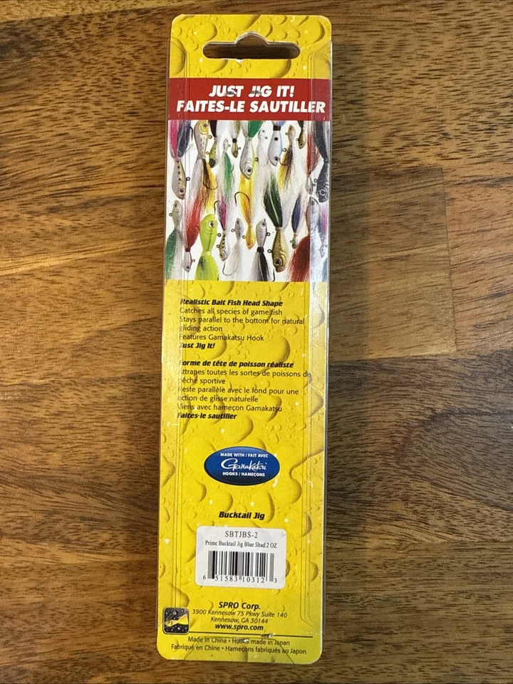 Spro Power Bucktail 夹具 2 盎司蓝色 Shad — 第 2/2 张图片