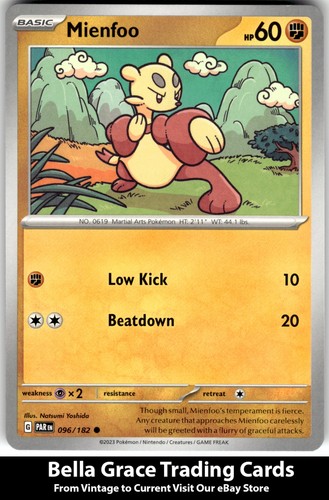 Mienfoo #096/182 SV04: Paradox Rift Pokemon Common - Picture 1 of 2