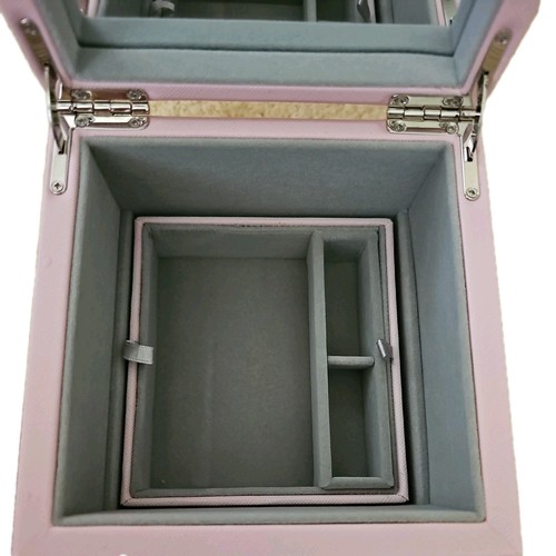 Pandora Jewellery Box Pink Exterior, Grey Interior Genuine A004 Size Small - Picture 2 of 5