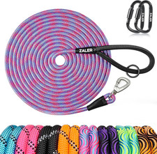 Long Dog Leash, 50 Feet 30Ft 20Ft 15Ft 10Ft Dog Training Lead, Heavy Duty Check