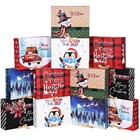 12Pack 12x9.8x3.1 Large Christmas Boxes, Gifts, Lids, Festive Wrapping