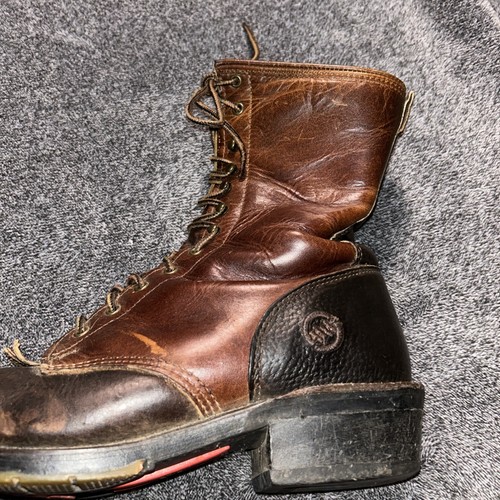 Double H Packer Lacer Logger Western Work Boots 10.5 Lace Up Aeroglide 7 DSS - Picture 6 of 19