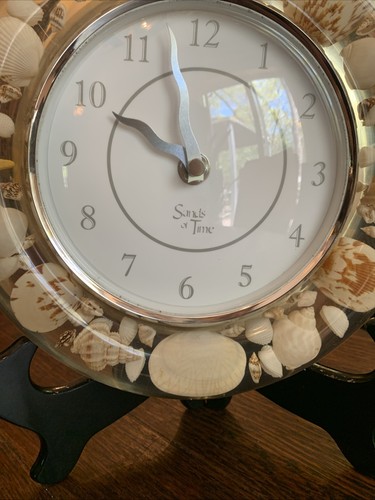 VTG Sands of Time Lucite Sea Shell Beach 8” Wall Clock Battery Working Condition - Picture 4 of 24