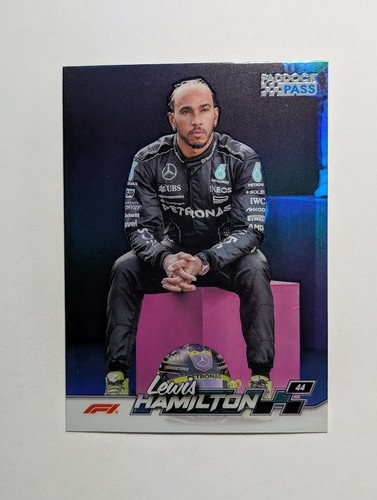 2024 Topps Paddock Pass Fórmula 1 Lewis Hamilton refractor cromado azul #6 - Imagen 1 de 2