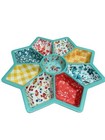 Pioneer Woman Patchwork Medley Melamine Divided Star Serving Tray Platter