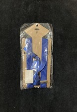 SUSPENDERS and BOW TIE SET Adjustable Elastic Blue 