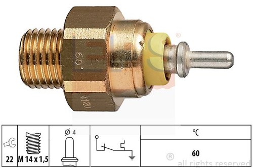 KÜHLMITTELTEMPERATURSENSOR EPS 1840120 A FÜR MERCEDES-BENZ 190,KOMBI,SALOON - Picture 2 of 5