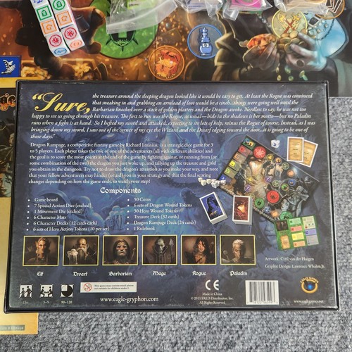 Dragon Rampage Board Game 2011 Fantasy  Eagle Games - New Open Box 3-5 Players  - Picture 11 of 16