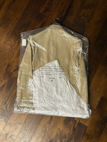 John Varvatos Goatskin Suede Sand Tan Burnished Button Up Jacket Size 52 NEW - Picture 5 of 6