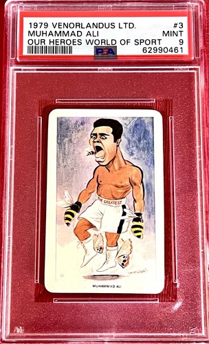 1979 MUHAMMAD ALI RARE BOXING Cartoon World of Sport LIK VENORLANDUS Karte PSA 9 - Bild 3 von 5
