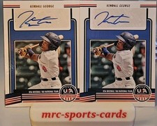 2023 USA Baseball Stars & Stripes #18U-KG Kendall George Auto Lot (2) LAD Prosp