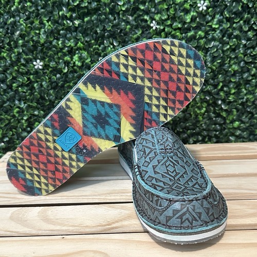 Artiat Cruiser türkis Decke geprägtes Leder Schuhe Größe 8,5 neu mit Etikett - Bild 7 von 7