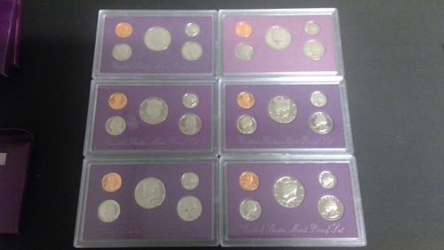 US Mint Proof Sets Lot of 6 88 89 90 91 92 93 Original Boxes - Picture 8 of 9