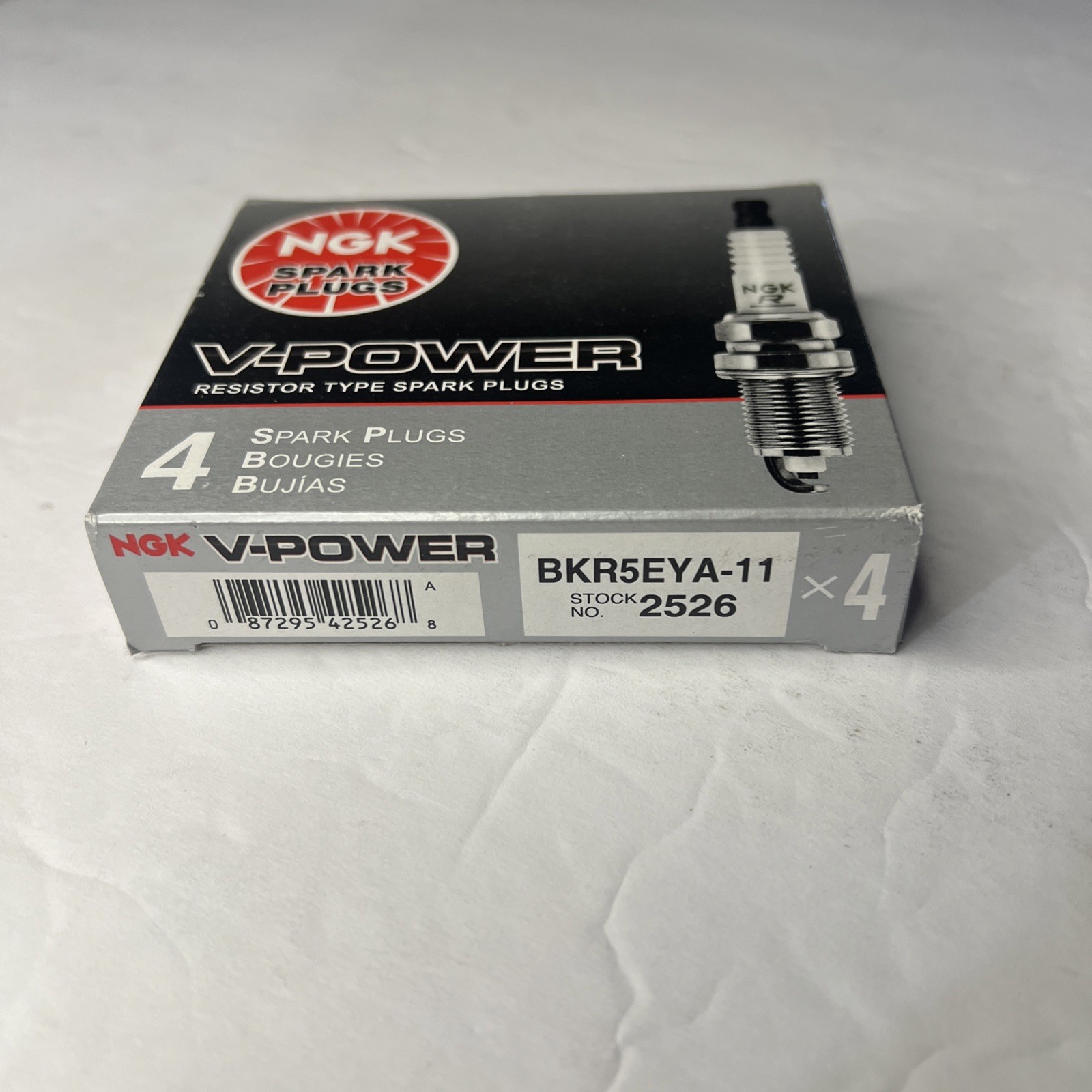 QTY 4 NGK  2526 BKR5EYA-11 V-Power Spark Plug for 2015-17 Toyota Yaris