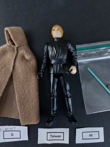 VINTAGE STAR WARS - LUKE SKYWALKER JEDI KNIGHT - TAIWAN COO - KOMPLETT - NR MINT - Bild 12 von 19