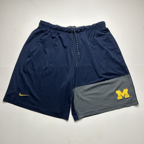Pantalones Cortos de Baloncesto Nike University of Michigan Azul Bloque M Logo 10" Entrepierna XXL - Imagen 1 de 5