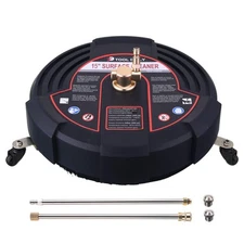 15 Inch Pressure Washer Surface Cleaner Attachment With Wheels With 2 Power Wash