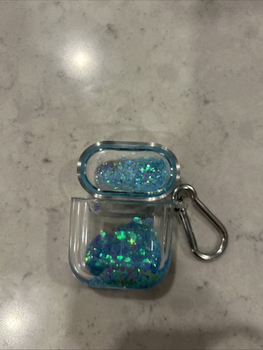 Blue Glitter Protective Cover for Apple AirPods 2nd Generation