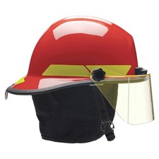 BULLARD PXSRDTL Fire Helmet,Red,Thermoplastic 13W791
