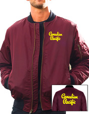 Canadian Pacific - 1950's Script Letters - Front/Back Embroid. - Bomber Jacket