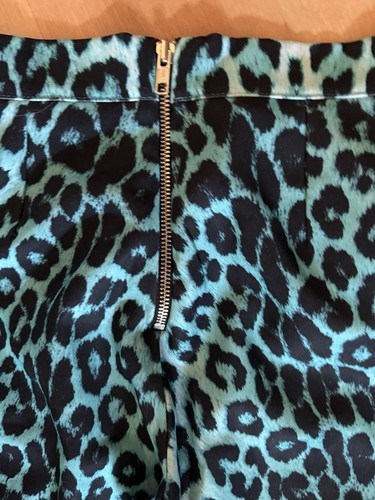 LUCKY 13 Apparel LEOPARD cheetah CAPRI pants ROCKABILLY punk BLUE Y2K Vintage 27 - Picture 8 of 15
