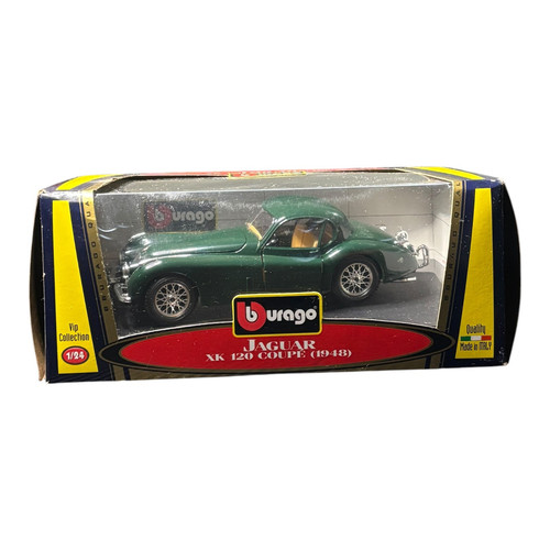 1948 Jaguar XK120 Roadster Green Burago Bijoux Collection 1:24 Hardtop - Bild 1 von 9