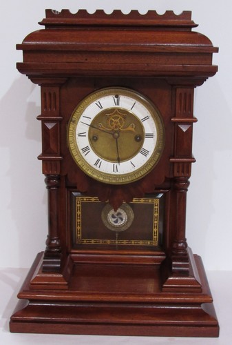 Antique E. N. Welch Khedive Patti Walnut Parlor Clock 8-Day, Time/Strike