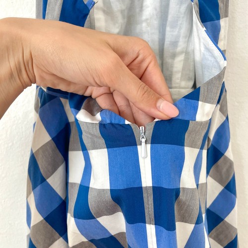 Guess - Pin-Up-Minikleid mit offenem Rücken und Gingham-Karo-Print Größe 2 - Bild 9 von 15