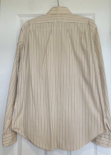 Polo Ralph Lauren Regent Classic Fit Yellow Stripe Spread Collar Size 16.5 36/37 - Picture 5 of 8