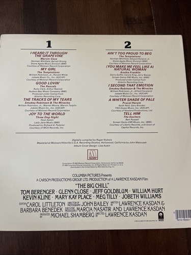 THE BIG CHILL Original 1983 SOUNDTRACK LP Vinyl Album NEAR MINT - Picture 2 of 4
