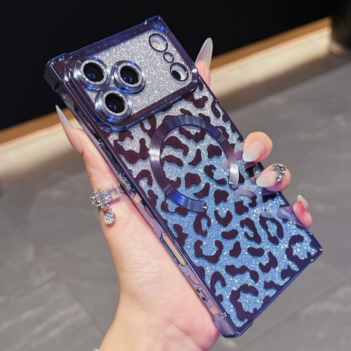 Custodia antiurto Bling Leopard magnetica sottile per iPhone 17 Pro Max 17 Air - Foto 15 di 23
