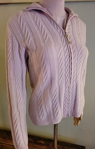 St John Cashmere Pink Twin Set Tank Cardigan Womens Size P Small **Flaw** - Picture 2 of 23