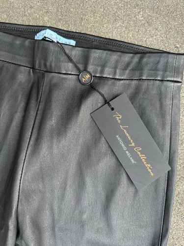 NWT Antonio Melani Luxury Genuine Leather Jeggings Straight Leg Pants Size 6 - Picture 3 of 9