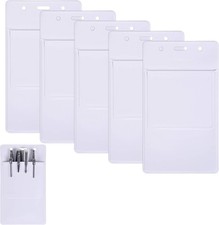 Wisdompro 5 Pack Heavy Duty Pocket Protector for Shirts, Lab Coats, White 