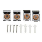 Sturdy Metal Frameless Mirror Mounting Hanger Kit Set of 4 Chrome Clips