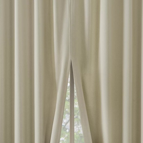 2pc 52"x63" Sun Zero Blackout Aria Magnetic Closure Back Tab Curtain Panel