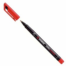 1 x RED STABLE INDELIBLE MARKER OHPEN TIP 0.7MM PEN MARKER