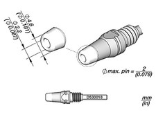 D530018 Soldering Tip: For Desoldering Equipment 4.6x2.2mm JBC TOOLS