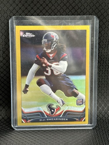 2013 Topps Chrome D.J. Swearinger Gold /50 Refractor RC Rookie #9 NFL Texans - Bild 3 von 3