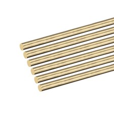 6Pack 4mm x 250mm, Brass Solid Round Rod, Brass Rod  Lathe Bar Stock