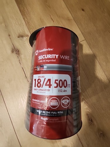 Southwire 500 ft. 18/4 Gray Stranded CU CL3R Shielded Security Cable